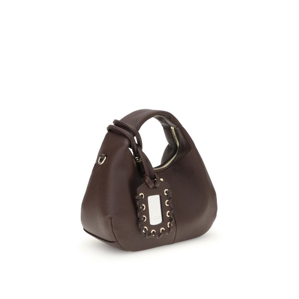Ganni Brown Hobo Mini Handbag