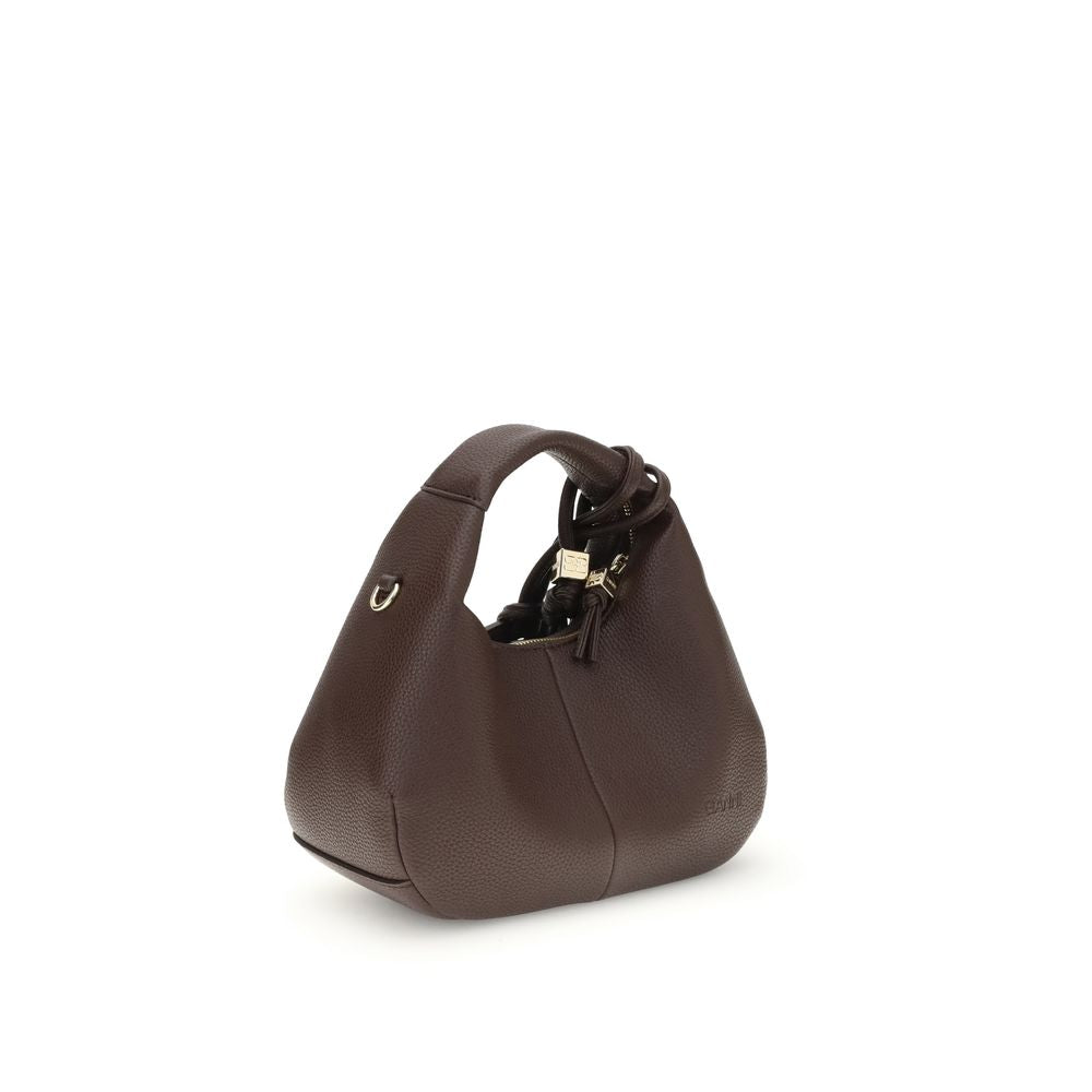 Ganni Brown Hobo Mini Handbag