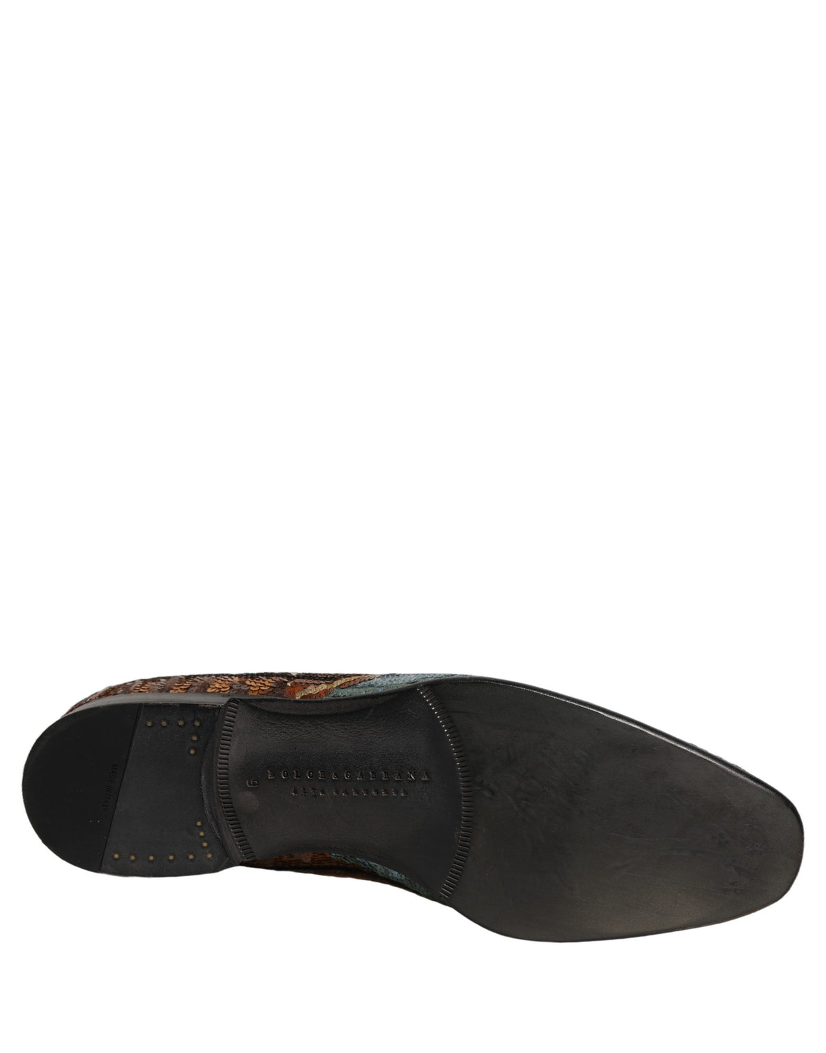 Dolce & Gabbana Multicolor Embroidered Sequin Loafers