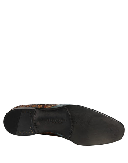 Dolce & Gabbana Multicolor Embroidered Sequin Loafers