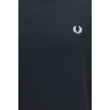 Fred Perry Black Cotton Sweatshirt - Classic Crewneck