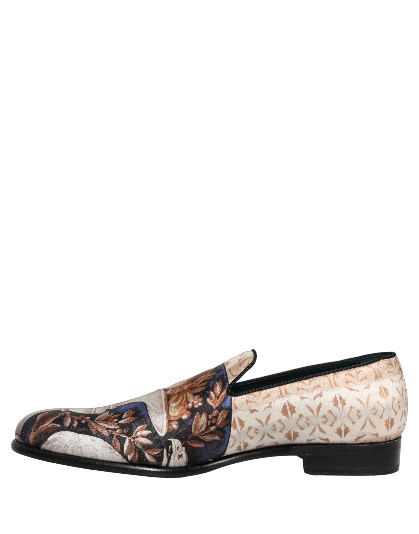 Dolce & Gabbana Multicolor Fruit Print Velvet Loafers
