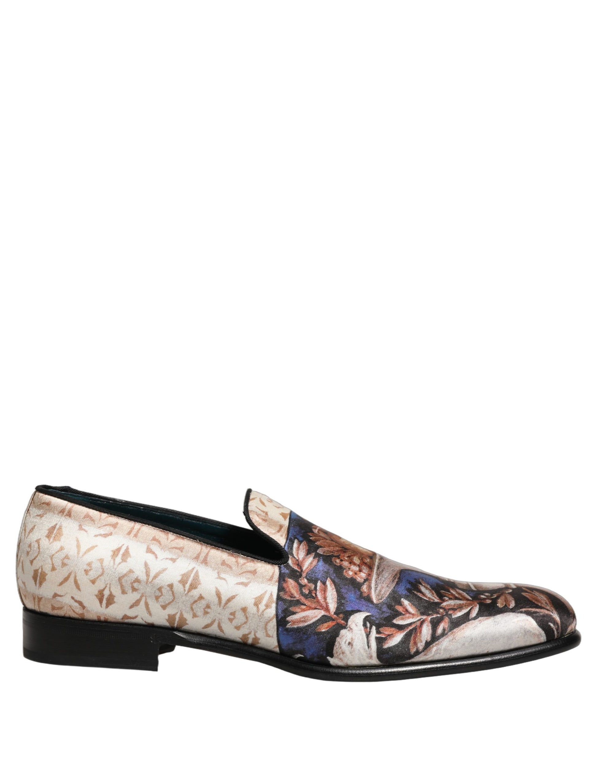 Dolce & Gabbana Multicolor Fruit Print Velvet Loafers