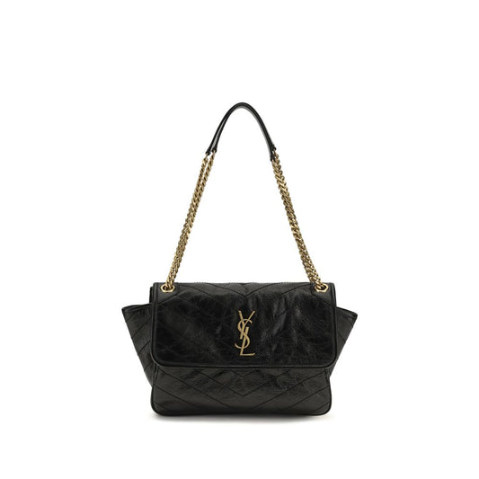 Saint Laurent Black Calf Leather Niki Shoulder Bag