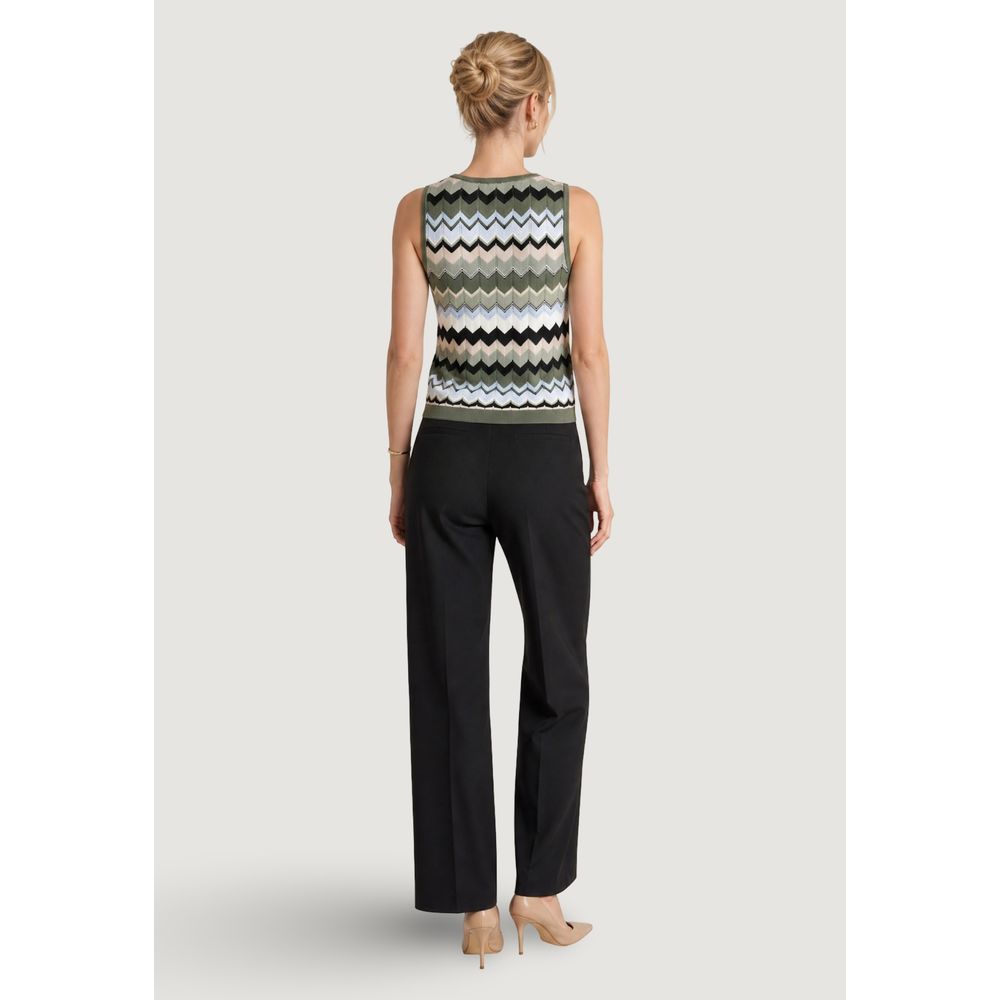 Street One Green Marabou Tank Top