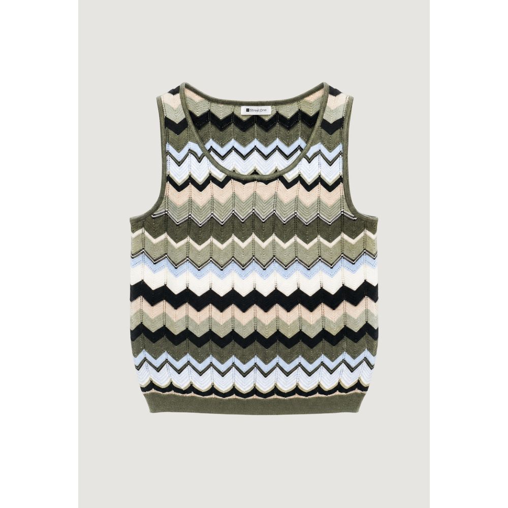 Street One Green Marabou Tank Top