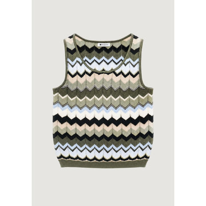 Street One Green Marabou Tank Top