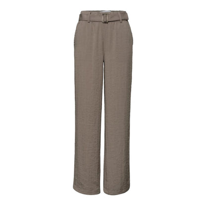 Street One Beige Viscose Casual Palazzo Trousers