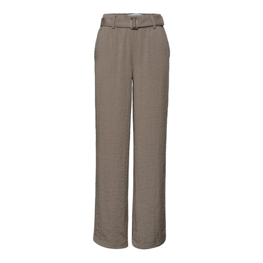 Street One Beige Viscose Casual Palazzo Trousers