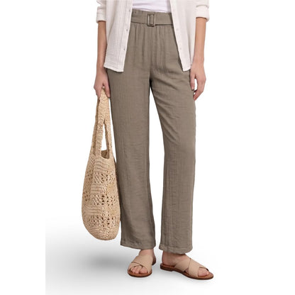 Street One Beige Viscose Casual Palazzo Trousers