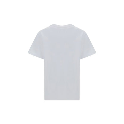Ganni White Cotton Cherry Relaxed T-Shirt