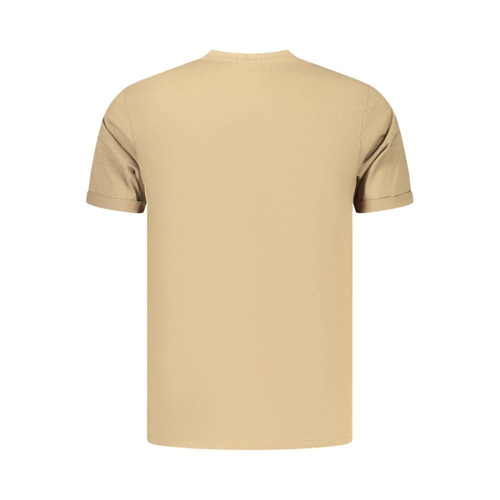 Coveri Moving Brown Cotton Short-Sleeved T-Shirt