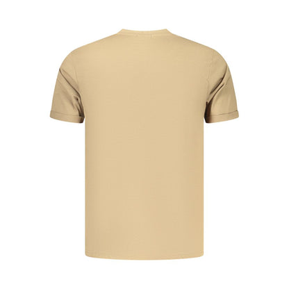 Coveri Moving Brown Cotton Short-Sleeved T-Shirt