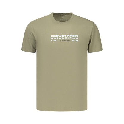 Calvin Klein Green Cotton T-Shirt: Effortless Style Meets Comfort