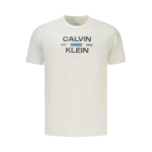 Calvin Klein White Cotton T-Shirt - Effortless Style