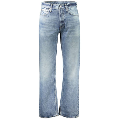 Calvin Klein Blue Cotton Straight-Leg Jeans