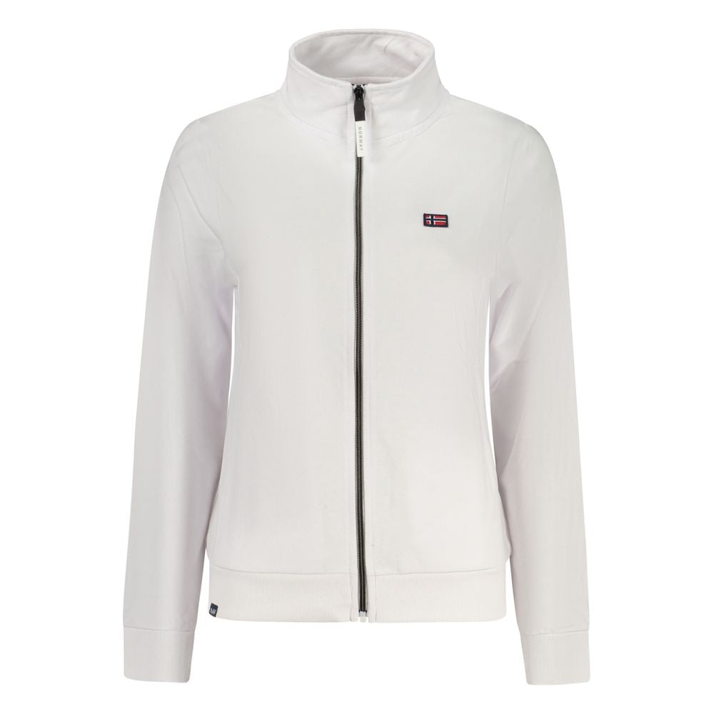Norway 1963 White Cotton Sweatshirt with Applique Logo
