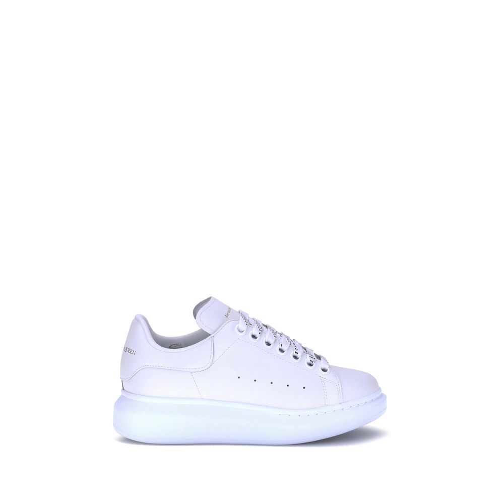 Alexander McQueen White Calf Leather Oversized Platform Sneakers