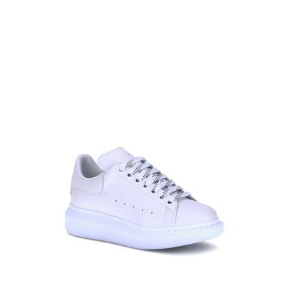 Alexander McQueen White Calf Leather Oversized Platform Sneakers