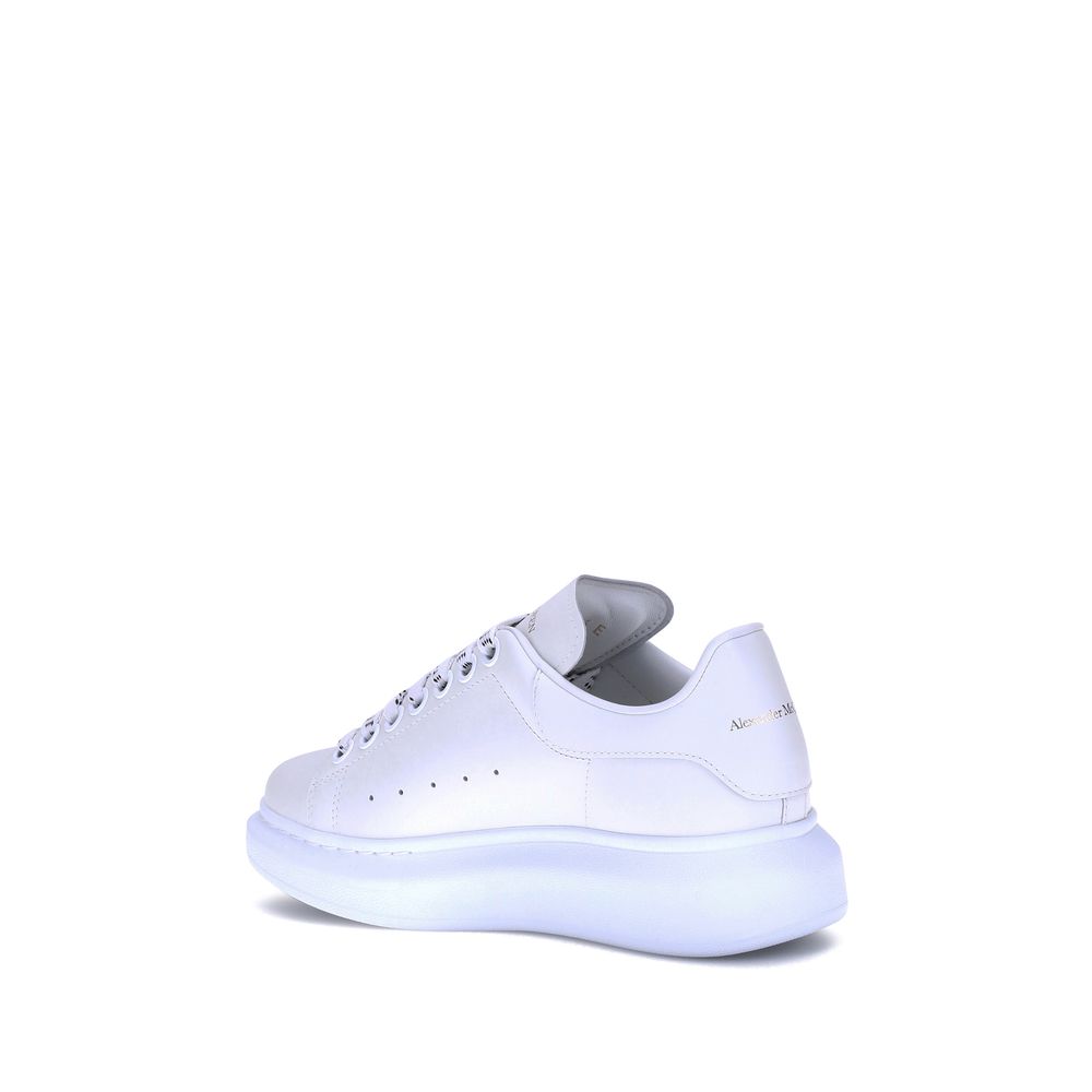 Alexander McQueen White Calf Leather Oversized Platform Sneakers