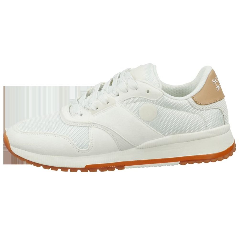 Scotch & Soda Off-White Synthetic Suede Athletic Sneakers