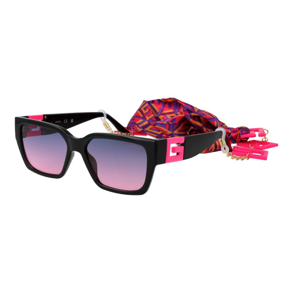 Guess GU7916 Women's Sunglasses – Black Square Frame with Pink Gradient Lenses