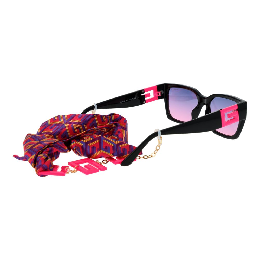 Guess GU7916 Women's Sunglasses – Black Square Frame with Pink Gradient Lenses