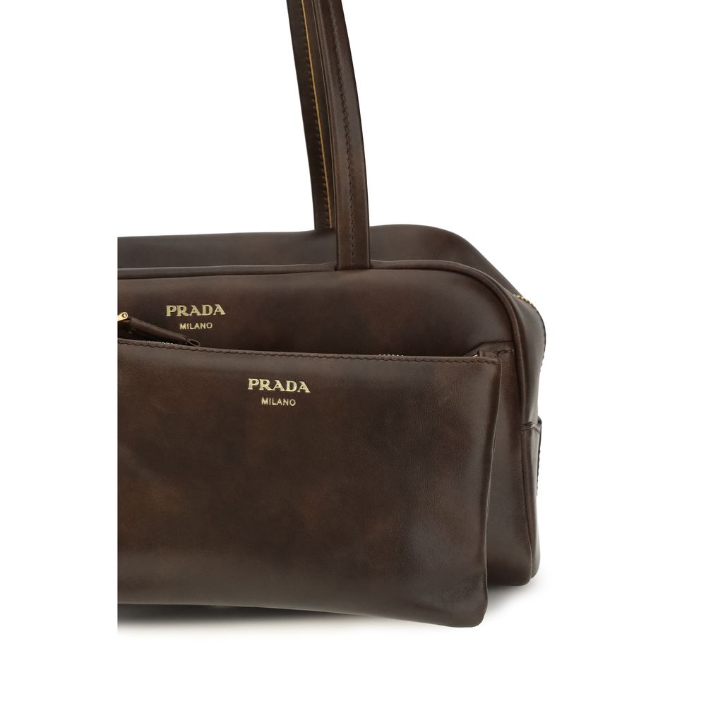 Prada Brown Calf Leather Handbag