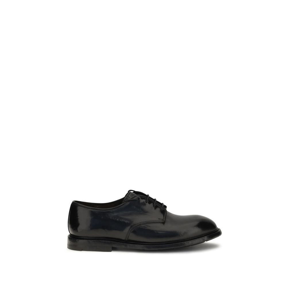 Premiata Black Calf Leather Bos Taurus Oxfords and Derbies