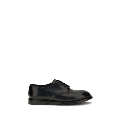 Premiata Black Calf Leather Bos Taurus Oxfords and Derbies