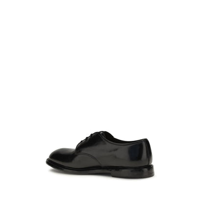 Premiata Black Calf Leather Bos Taurus Oxfords and Derbies