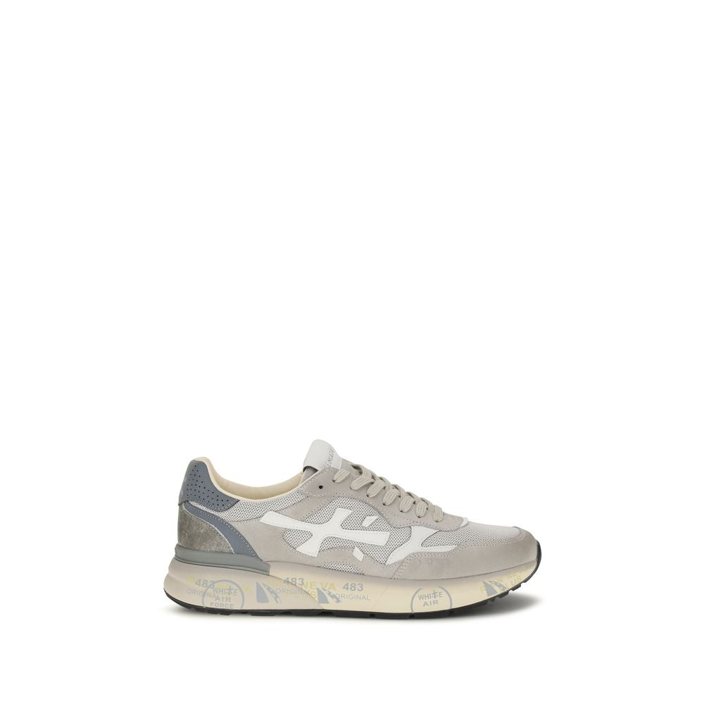 Premiata Mick01 Gray Polyester Low Top Sneakers