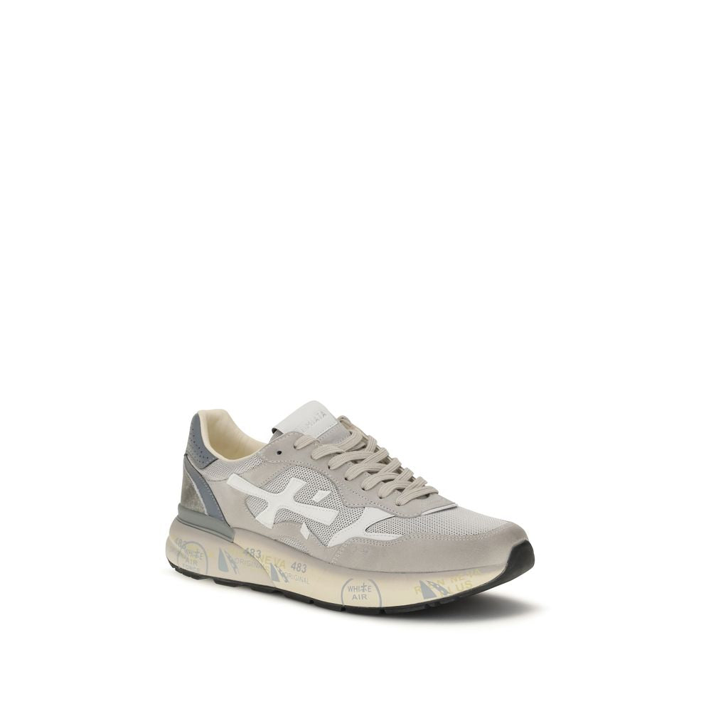 Premiata Mick01 Gray Polyester Low Top Sneakers
