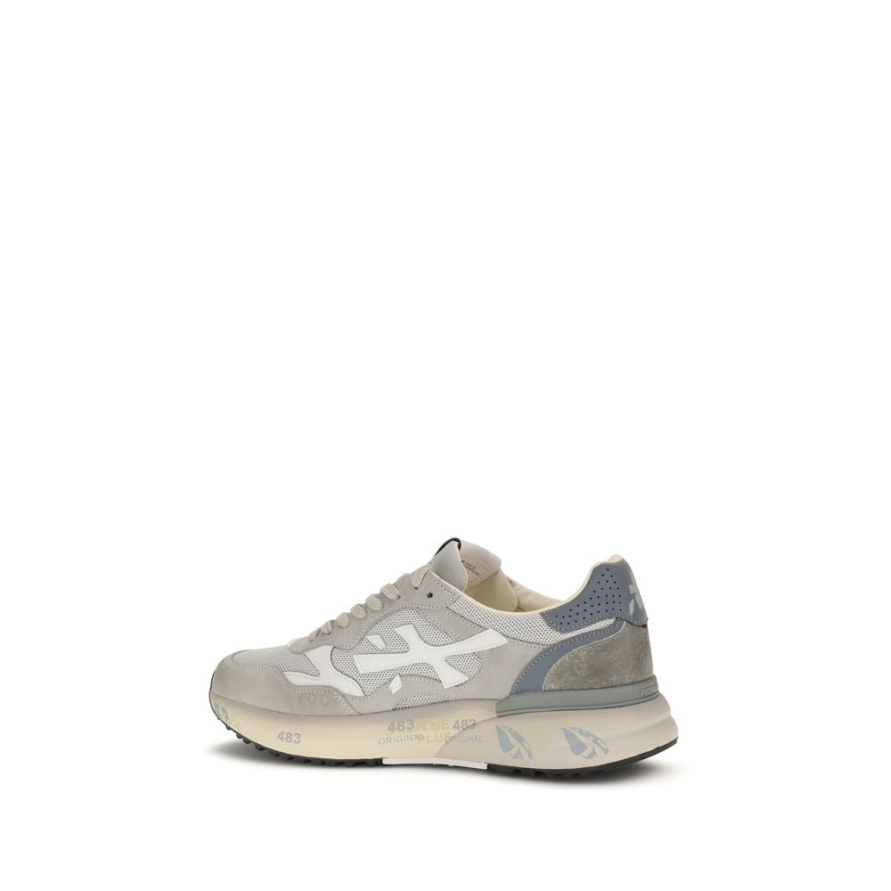 Premiata Mick01 Gray Polyester Low Top Sneakers