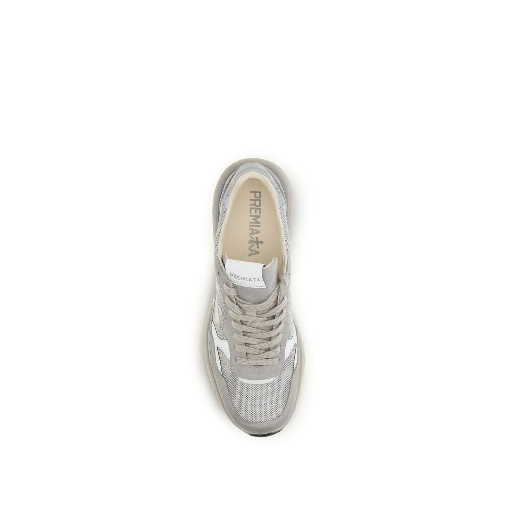 Premiata Mick01 Gray Polyester Low Top Sneakers