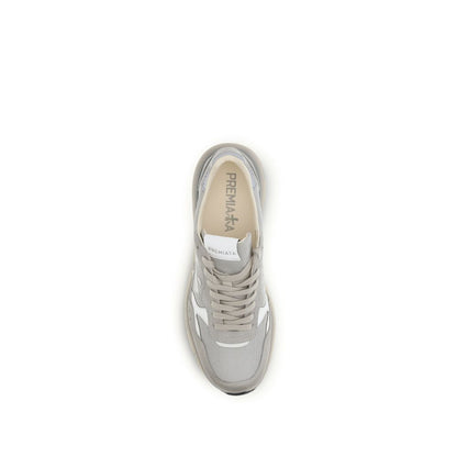 Premiata Mick01 Gray Polyester Low Top Sneakers