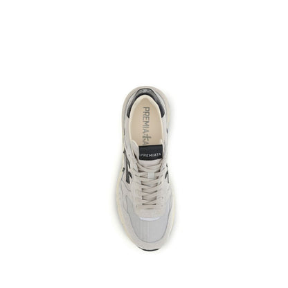Premiata Mick01 White Polyester Low Top Sneakers