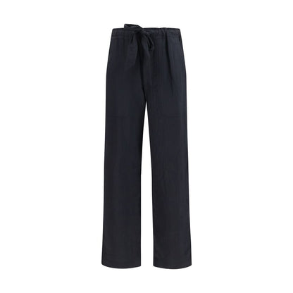 Marant Etoile Black Viscose Casual Pants with Belt