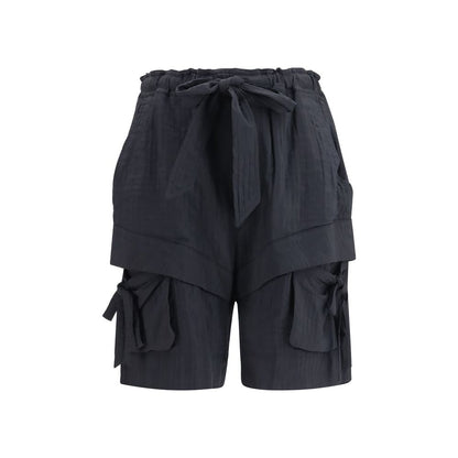 Marant Étoile Black Viscose Cargo Shorts