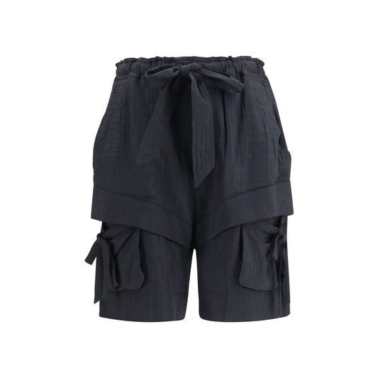 Marant Étoile Black Viscose Cargo Shorts