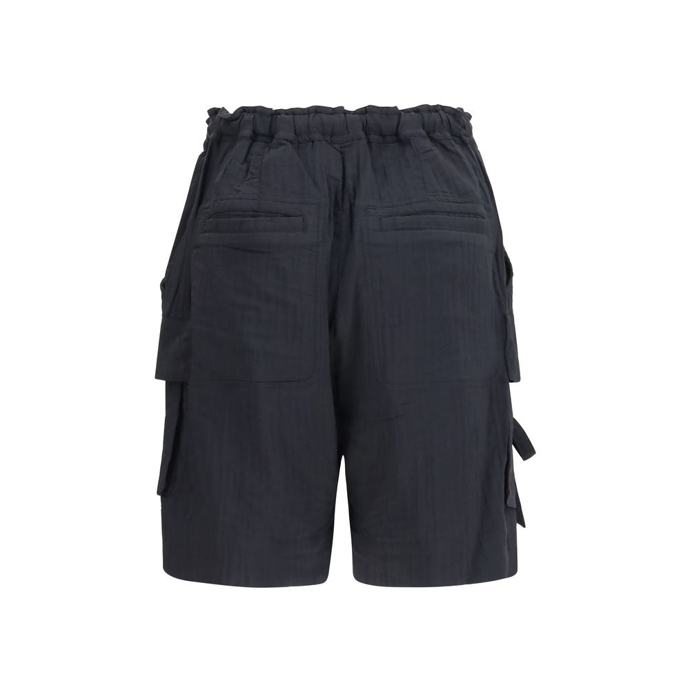 Marant Étoile Black Viscose Cargo Shorts