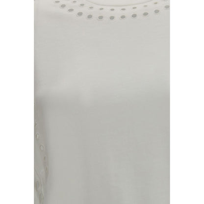 Marant Étoile Cropped White Cotton T-Shirt
