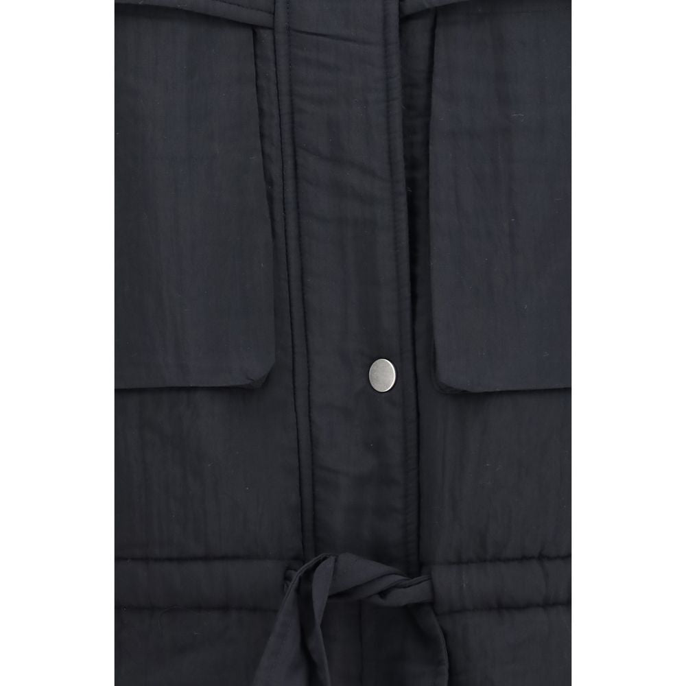 Marant Étoile Blandina Black Modal Full-Length Jacket