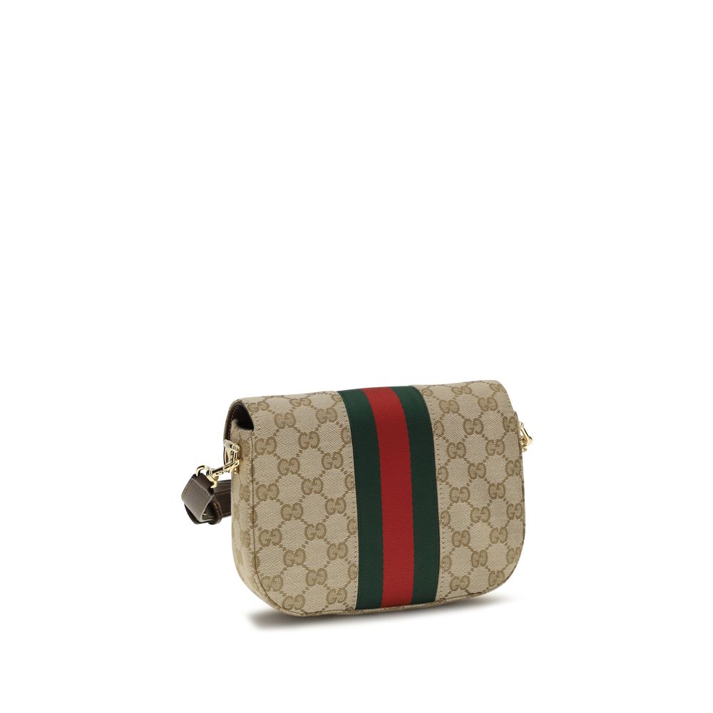 Gucci Beige Small Horsebit 1955 GG Shoulder Bag
