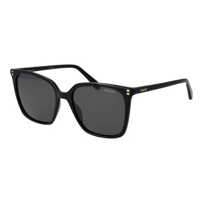 Polaroid Women’s Sunglasses – Black Square Frame, Grey Polarized Lenses