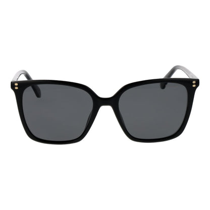 Polaroid Women’s Sunglasses – Black Square Frame, Grey Polarized Lenses