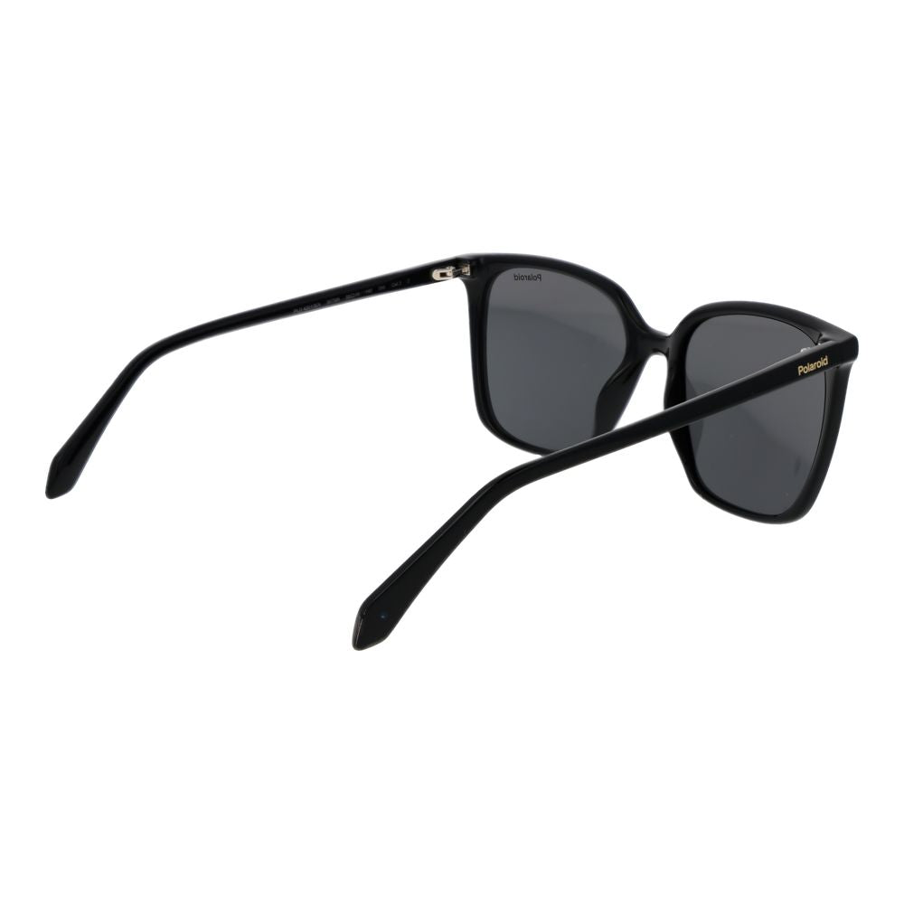 Polaroid Women’s Sunglasses – Black Square Frame, Grey Polarized Lenses