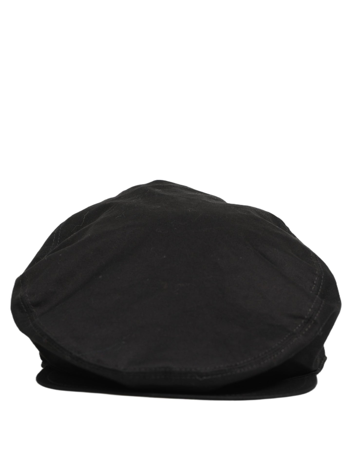 Dolce & Gabbana Men Black Cotton Stretch Newsboy Cap