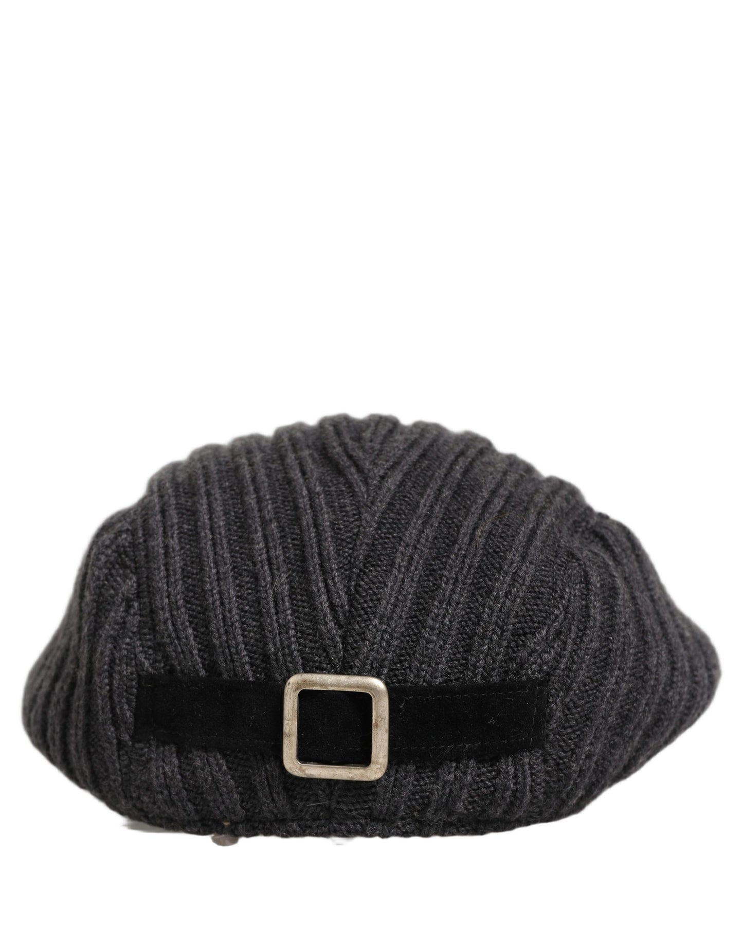 Dolce & Gabbana Men’s Dark Gray Wool Knitted Newsboy Capello Hat