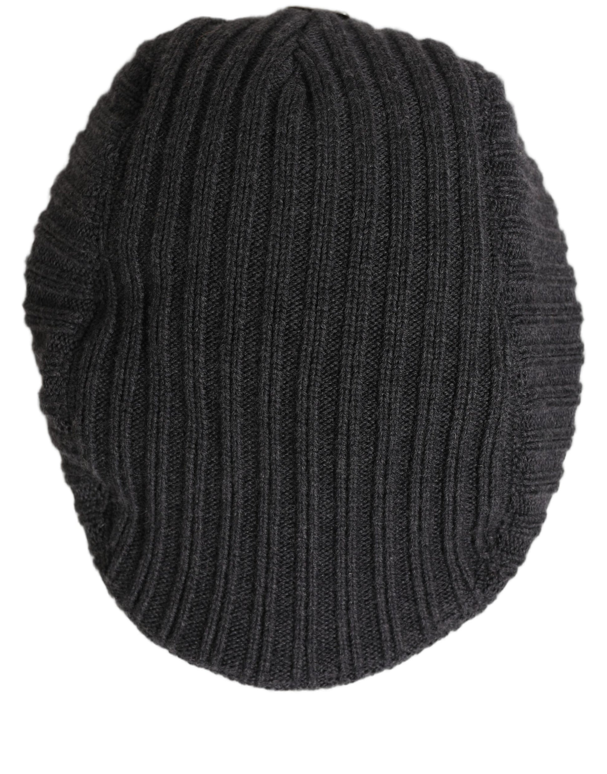 Dolce & Gabbana Men’s Dark Gray Wool Knitted Newsboy Capello Hat